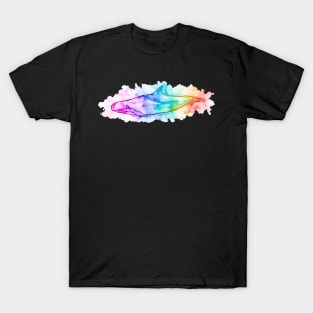 False Killer Whale rainbow watercolour T-Shirt